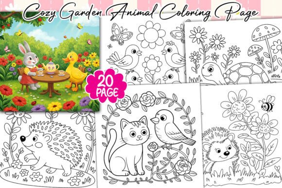 Cozy Garden Animal Coloring Page Bundle: A Creative Tool for Every Imagination