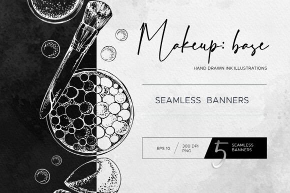 Makeup Base Nudes: Seamless Banners for Creative Design Projects