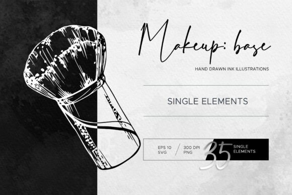 Makeup Cosmetics Base Nudes. Elements – Creative Versatility for Beauty and Design