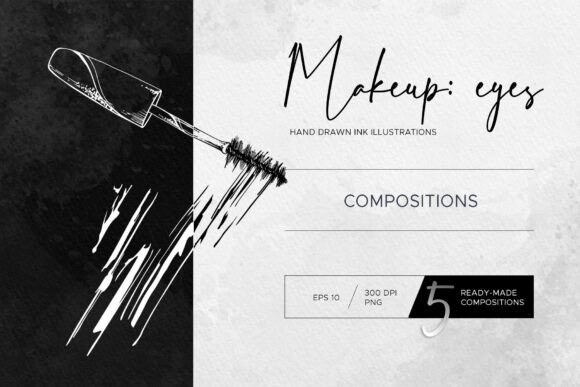 Makeup Cosmetics Eyes. Compositions: A Creative Resource for Beauty and Design Professionals