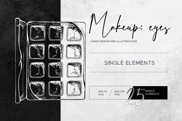 Makeup Cosmetics Eyes. Single Elements: A Creative Resource for Beauty Professionals and Designers