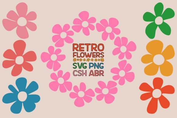 Retro SVG Flower Shapes: Timeless Design Elements for Creative Projects