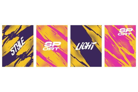 Sports Poster Design with Grunge Brushes
